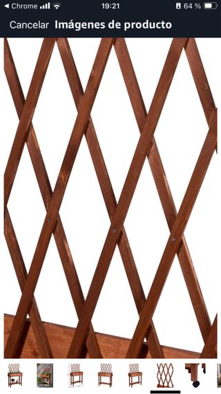 Jardinera de madera con enrejado