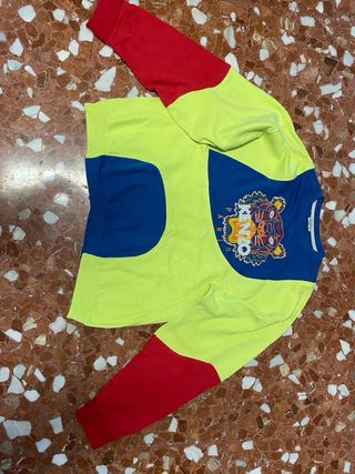 Sudadera Vintage Kenzo Paris Azul y Amarillo