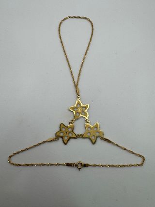 011-05-00347 PASAMANOS FLORES SINGAPOUR ORO 18K