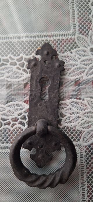 2 Tirador Manilla Vintage Metal Negro