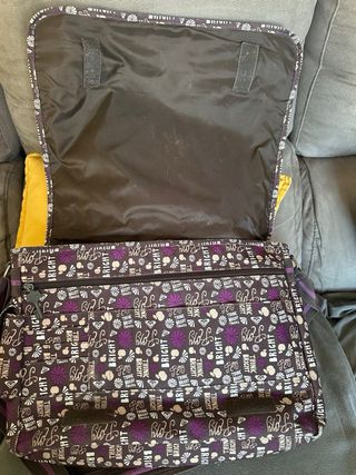 Bolso bandolera Roxy morado y marrón