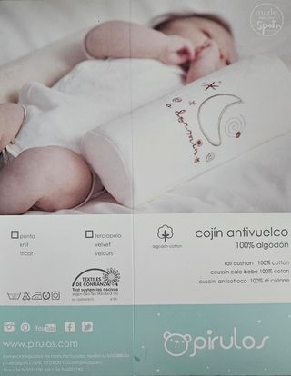 Cojín antivuelco Pirulos 100% algodón