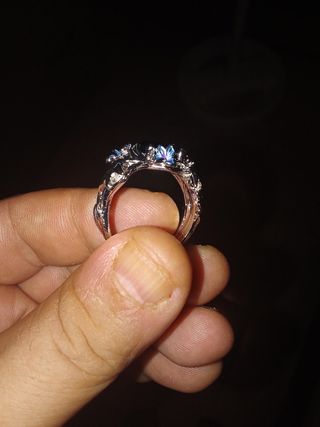 Anillo Plata 925 con Zafiro Azul