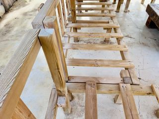 Sofá modular exterior madera pino artesanal