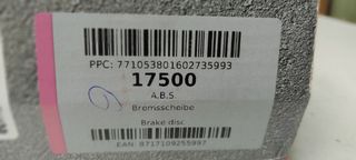 Discos de Freno ABS 17501 17500 Porsche Cayenne VW