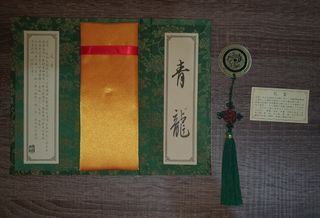 Marcapáginas Artesanía China Dragón Azul