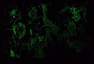 Puzzle 100 Piezas Wildlife Glow in the Dark
