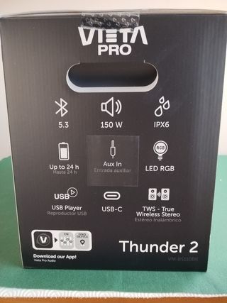Altavoz Vieta Pro Thunder 2 150W Bluetooth