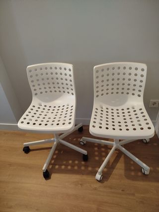 2 Sillas de Trabajo SKOLBERG / SPORREN - Blanco