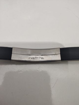 Pulsera Hombre Negra y Plateada