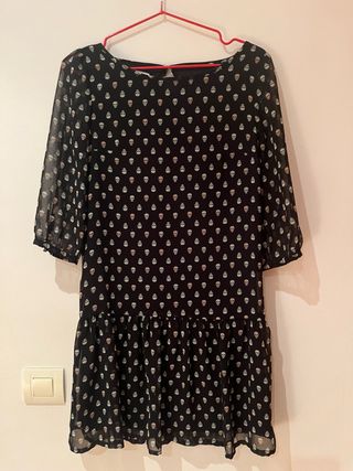 Ideal para Hallowen vestido calaveritas Talla XS