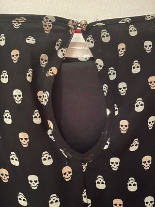 Ideal para Hallowen vestido calaveritas Talla XS