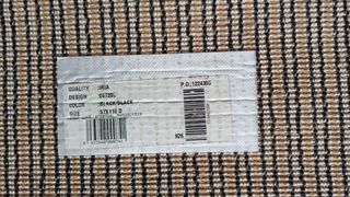 Alfombra pelo largo negro y blanco 57x110 cm(c/u)