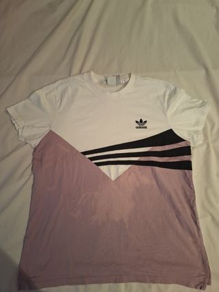 Camiseta Adidas Blanca y Rosa