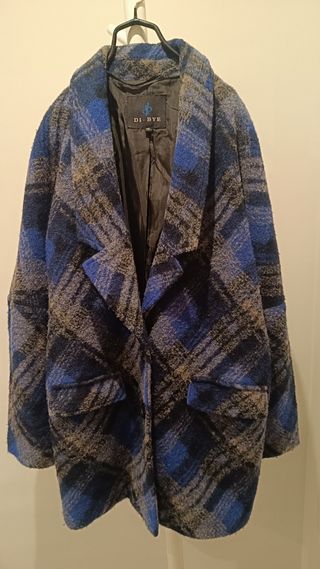 Abrigo Di-Bye cuadros azul talla M/38