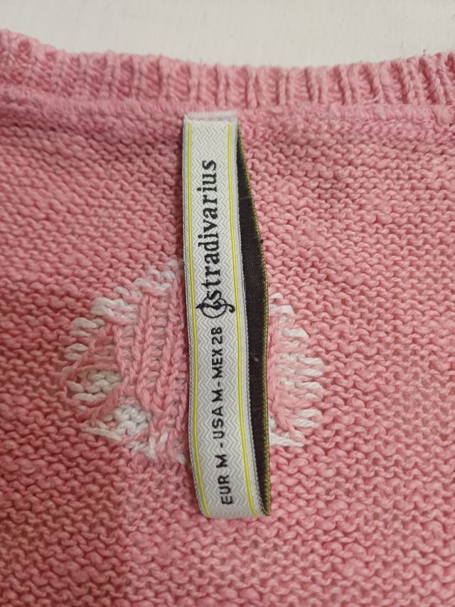 Jersey Stradivarius rosa lunares talla M