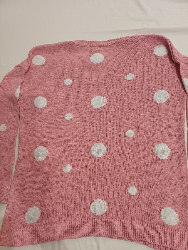 Jersey Stradivarius rosa lunares talla M