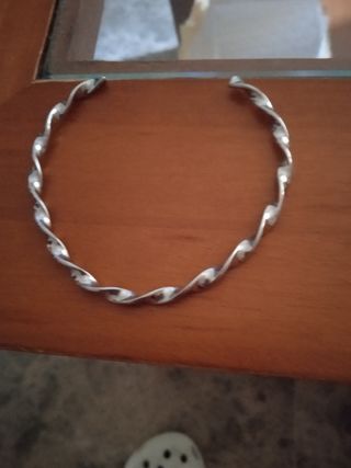 Pulsera trenzada ajustable plata