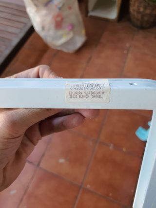 6 Escuadras Multiuso Aluminio Blanco 35x20