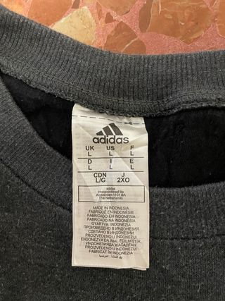 Sudadera Adidas Vintage Gris y Turquesa Talla L