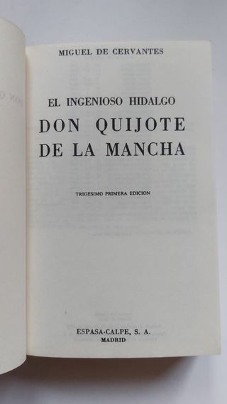 El Ingenioso Hidalgo Don Quijote De La Mancha