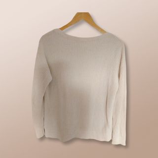 Jersey punto calado mujer blanco