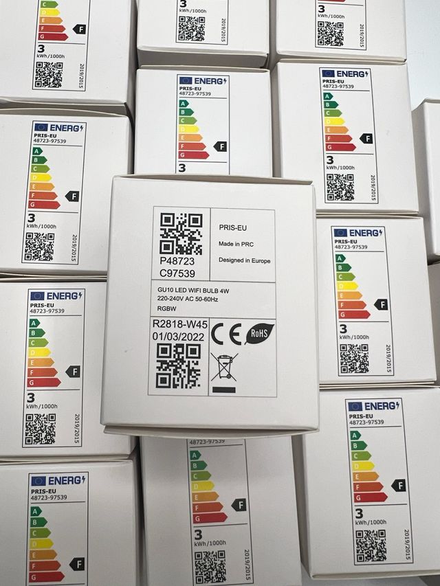 20 x Lâmpadas LED GU10 WiFi RGBW 4W