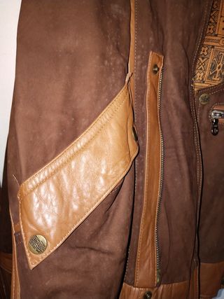 Chaqueta Piel y Ante Marrón