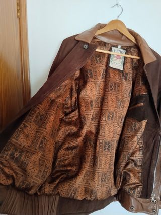 Chaqueta Piel y Ante Marrón