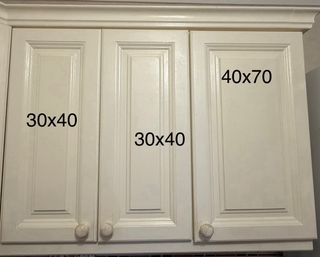 10 Puertas de cocina de madera + 4 Cajones
