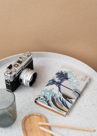 ✨ - Cuaderno viaje notas cuero sintético Hokusai