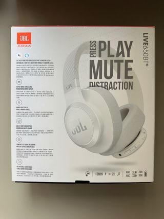 Auriculares JBL Live 650BTNC Plata/Blanco