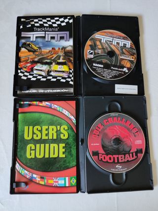 Lote Videojuegos PC TrackMania y Quiz Challenge
