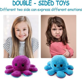 Pulpo Peluche reversible regalo infantil navidad, juguetes , NUEVO