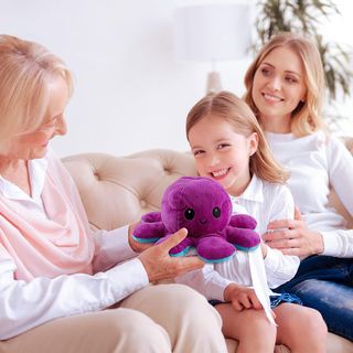 Pulpo Peluche reversible regalo infantil navidad, juguetes , NUEVO