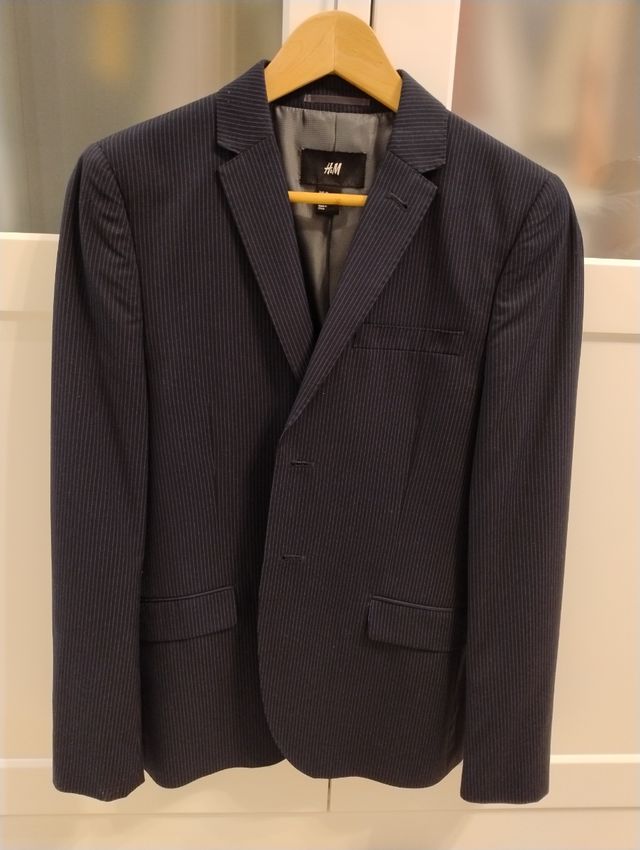 Americana Hombre H&M Raya Azul Talla 46 como nueva