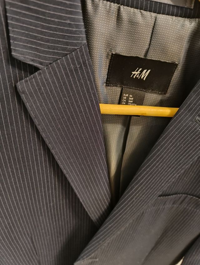 Americana Hombre H&M Raya Azul Talla 46 como nueva