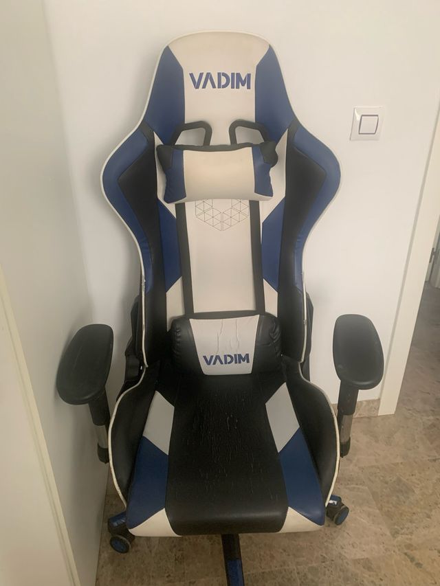 Silla Gaming Vadim Azul y Blanca