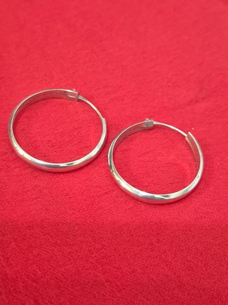 Pendientes Aros Plata de Ley 925