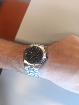 Reloj Racer Cronógrafo Plata y Negro