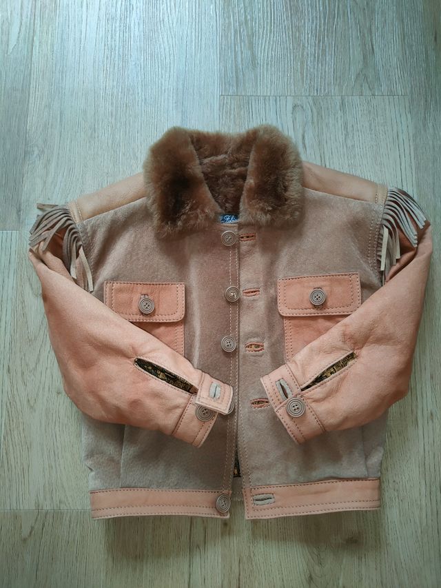 Giacca pelle cowboy bimbo 4-5 anni