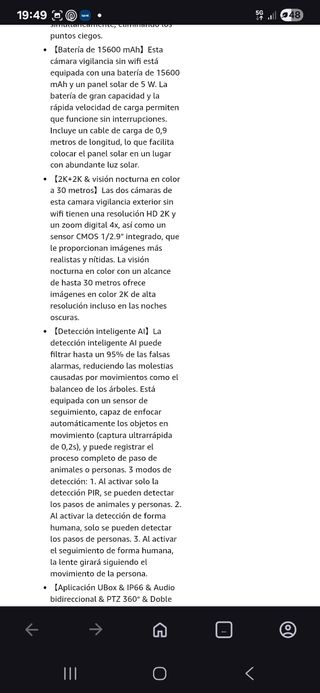 Cámara Solar 4G LTE 4K Nueva