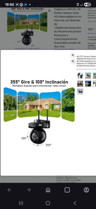 Cámara Solar 4G LTE 4K Nueva