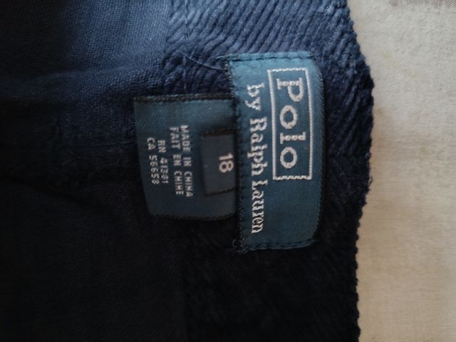 Pantalones de pana azul Ralph Lauren talla 18