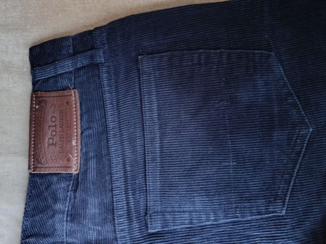 Pantalones de pana azul Ralph Lauren talla 18