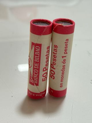 2 Cartuchos 50 Pesetas Banco de Bilbao