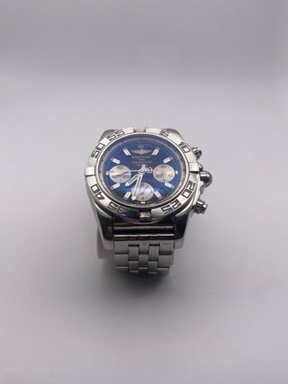 Reloj Breitling Cronógrafo Azul y Plateado