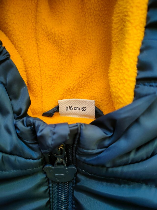 Giacca imbottita blu 3-6 mesi