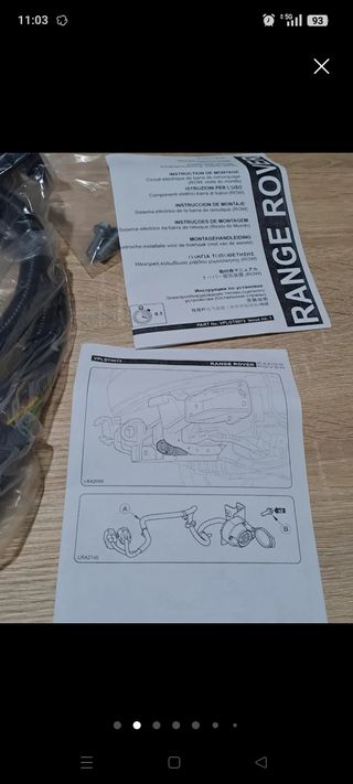 Kit eléctrico enganche remolque Land Rover.