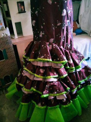Traje Flamenca Gitana Sevillana Talla 44